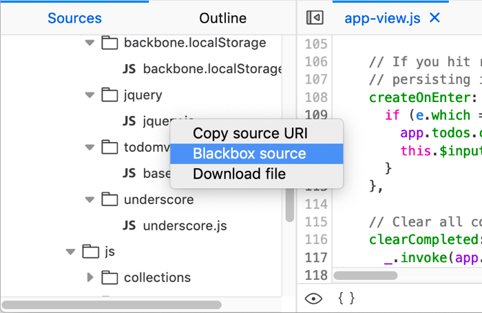 blackbox jquery source